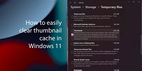 How to clear thumbnail cache on Windows 11