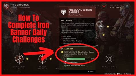 How to complete Iron Banner daily challenges