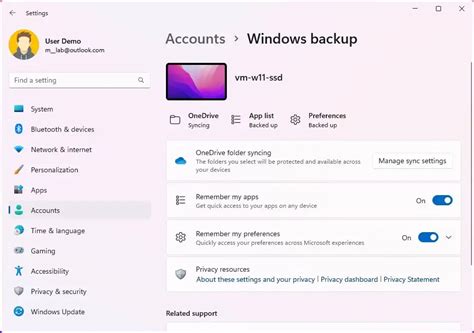 How to configure new backup app on Windows 11