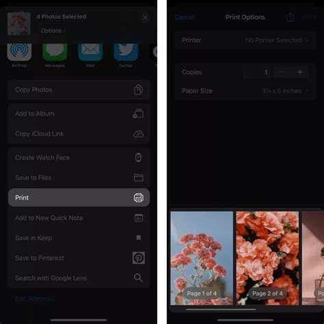 How to convert a picture to PDF on iPhone using Printer Options