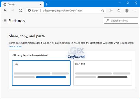 How to copy and paste URL on Microsoft Edge