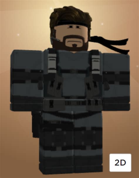 How to cosplay as Snake (Either Solid Snake or Big Boss) in Roblox 