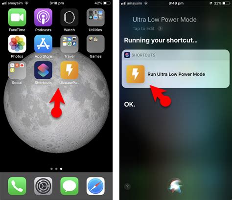 How to create Ultra-low Power Mode Using Siri Shortcut App