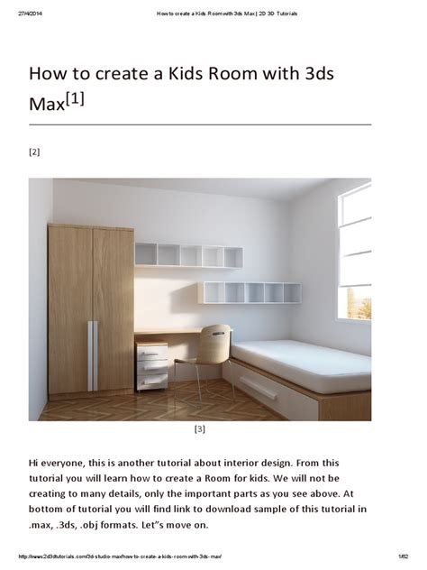How to create a Kids Room with 3ds Max 2D 3D Tutorials 3D tutorials in
2019 Pinterest