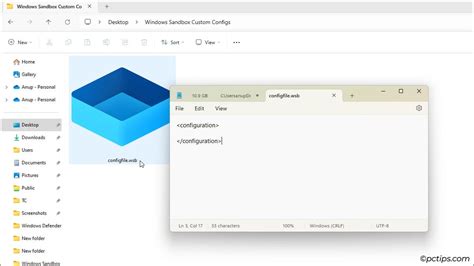 How to create a configuration file for Windows Sandbox