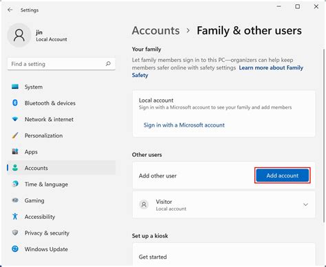 How to create a guest account using Settings
