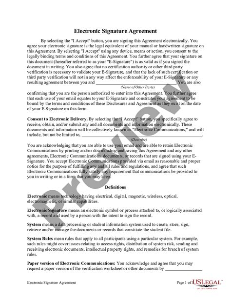 electronic agreement Doc Template pdfFiller