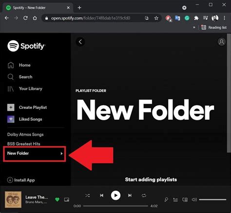 How to create a playlist folder on Spotify