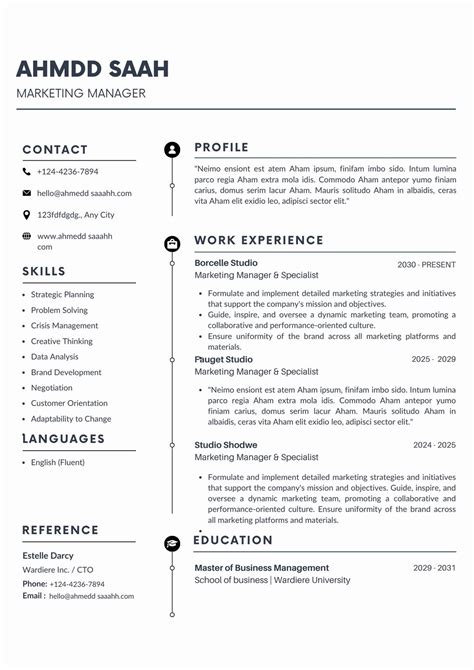 Samples of Professional Resume Sample Resumes