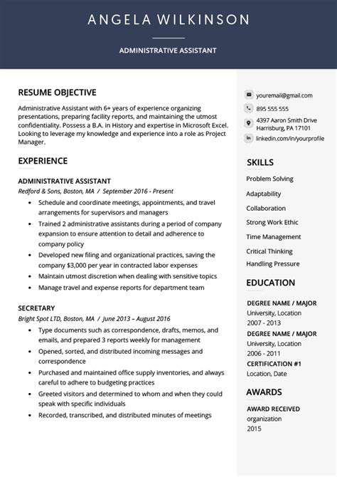 20 ATSFriendly Resume Templates Jobscan Blog Basic Resume Format