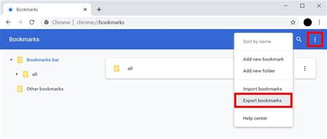 How to create an exported bookmark file in Chrome desktop