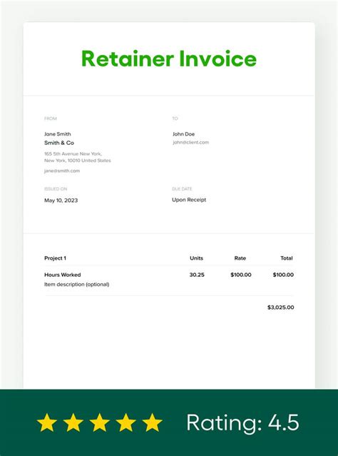 Retainer Invoicing Sample Quotation format, Invoice template, Memo