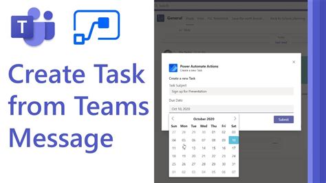 How to create task from a Microsoft Teams message