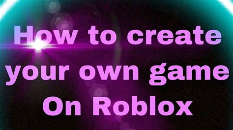 How to create your own game on Roblox (iPad) - YouTube