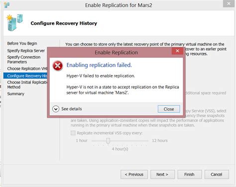 How to deal with the common replication errors in Hyper-V