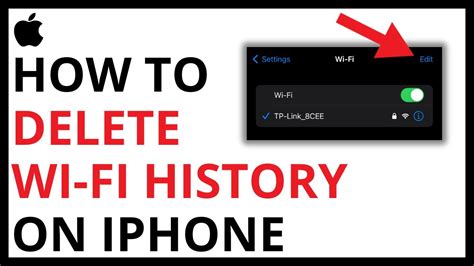 How to delete Wi-Fi history