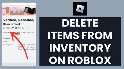 How to delete items from your inventory in ROBLOX - YouTube