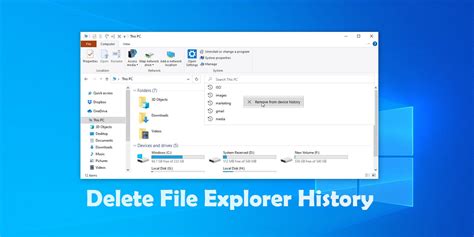 How to delete search history using File Explorer