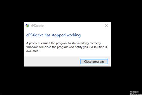 How to desexualize the Error ePSXe Has stop shape