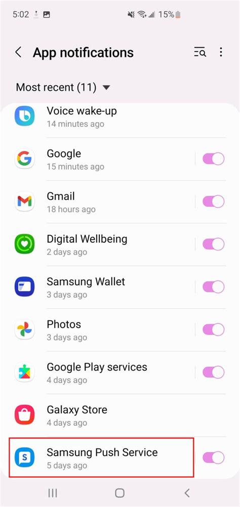 How to disable Samsung Push service notifications