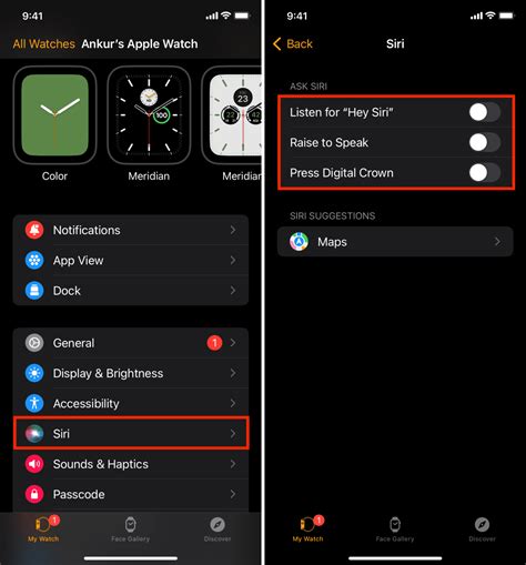 How to disable Siri on Apple Watch