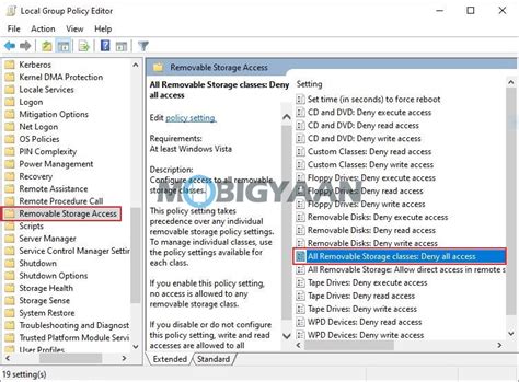 How to disable all removable storage access using Group Policy