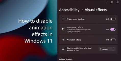 How to disable animation effects on Windows 11