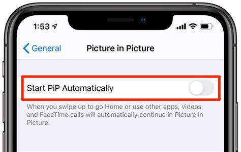 How to disable auto-PiP mode on iPhone