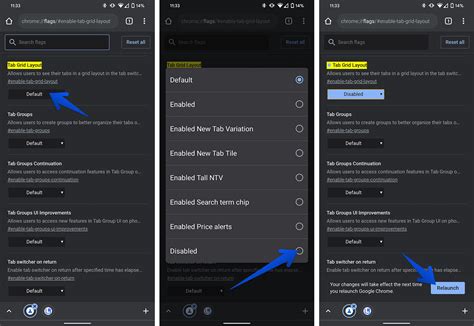 How to disable the tab grid layout in Android