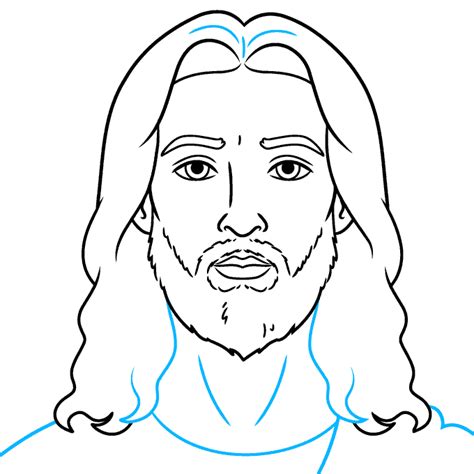 How to draw Jesus face