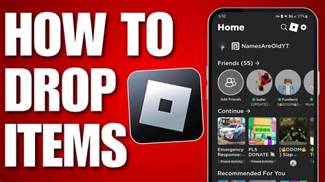 How to drop items on roblox for mobile! - YouTube