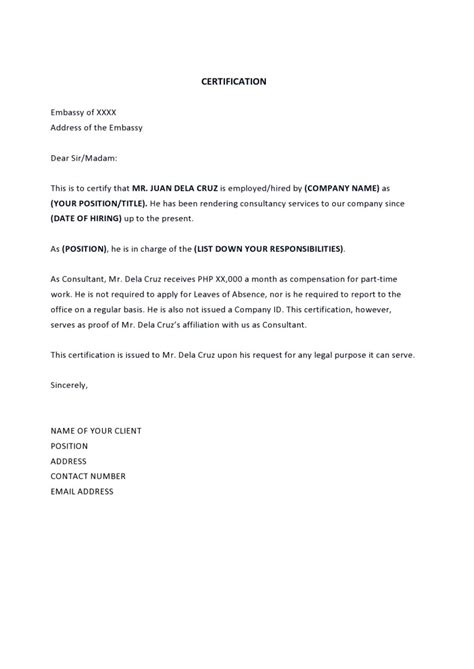 Employee Certificate Of Service Template Great Sample Templates