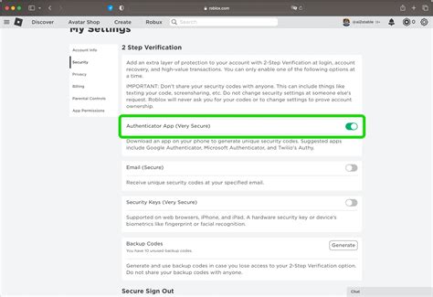 How to enable 2-Step Verification for Roblox