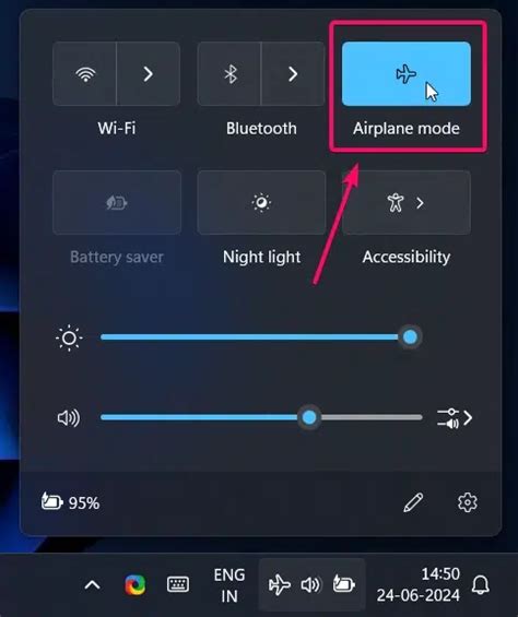 How to enable Airplane mode on Windows 11