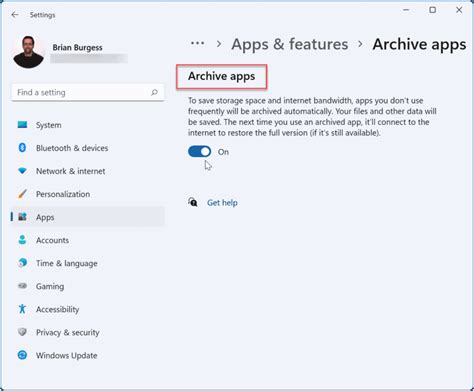 How to enable Archive apps on Windows 11