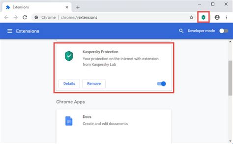 How to enable Kaspersky browser extensions