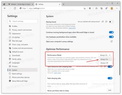 How to enable Performance Mode feature on Microsoft Edge