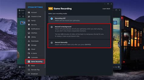 How to enable Steam Game Recording
