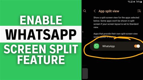How to enable WhatsApp Split View feature on Android tablet