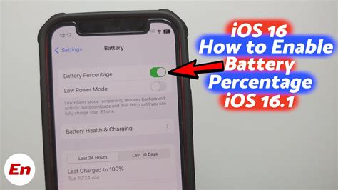 How to enable battery percentage in iOS 16
