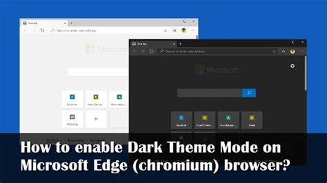 How to enable dark theme in Chromium Edge browser