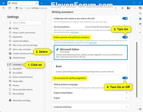 How to enable grammar tools on Windows 11