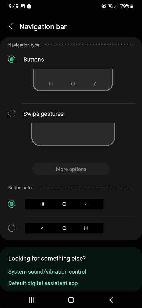How to enable navigation buttons on Galaxy S22