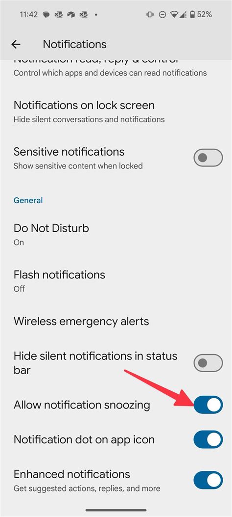 How to enable notification snoozing