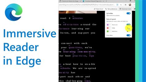 How to enable or disable immersive reader on Microsoft Edge