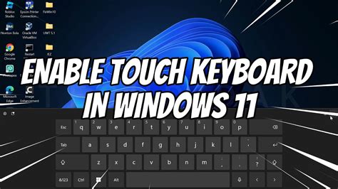 How to enable touch keyboard on Windows 11