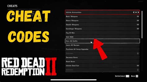 How to enter and unlock cheats in Red Dead Redemption 2