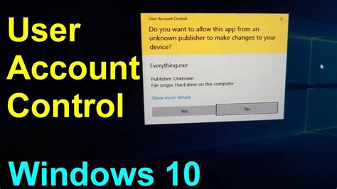How to ferment Off User Account Control in Windows 10