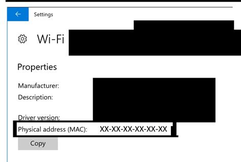 How to find MAC address from Control Panel on Windows 10