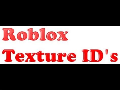 How to find Texture ID\'s in Roblox UPDATED - YouTube